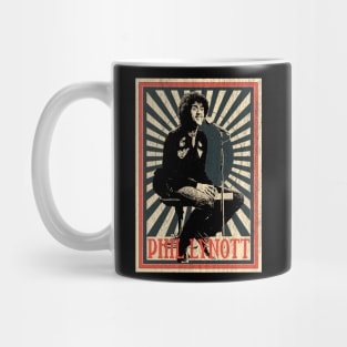 Vintage Poster Phil Lynott 1980s Mug